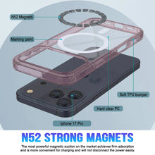Load image into Gallery viewer, Punkcase iPhone 17 Pro Magnetic Wireless Charging Case [ClearMag Series][Rose]
