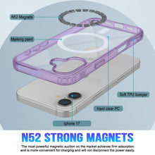 Load image into Gallery viewer, Punkcase iPhone 17 Magnetic Wireless Charging Case [ClearMag Series][Purple]
