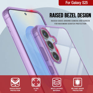 Galaxy S25 Case [Clear Acrylic Series] [Non-Slip] For Galaxy S25 [Purple]