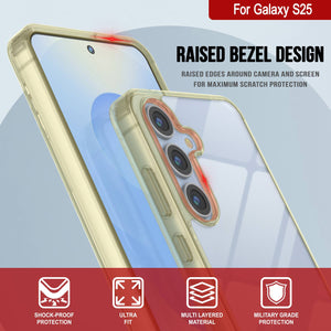 Galaxy S25 Case [Clear Acrylic Series] [Non-Slip] For Galaxy S25 [Yellow]