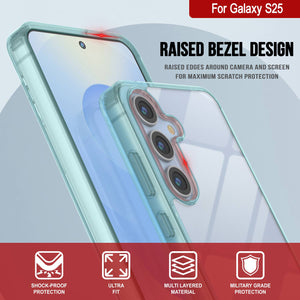 Galaxy S25 Case [Clear Acrylic Series] [Non-Slip] For Galaxy S25 [Teal]