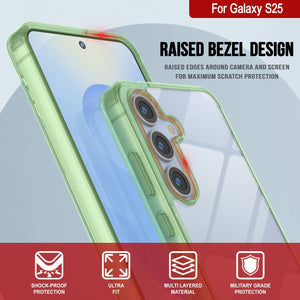 Galaxy S25 Case [Clear Acrylic Series] [Non-Slip] For Galaxy S25 [Green]