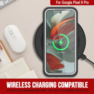 Google Pixel 9 Pro Waterproof Case, Punkcase [Extreme Series] Armor Cover W/ Built In Screen Protector [White]
