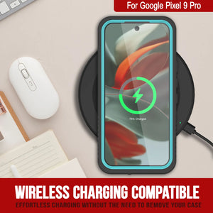 Google Pixel 9 Pro Waterproof Case, Punkcase [Extreme Series] Armor Cover W/ Built In Screen Protector [Teal]