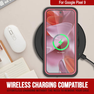 Google Pixel 9  Waterproof Case, Punkcase [Extreme Series] Armor Cover W/ Built In Screen Protector [Pink]