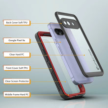 Load image into Gallery viewer, Google Pixel 9a Waterproof Case, Punkcase [Extreme Series] Armor Cover W/ Built In Screen Protector [Red]
