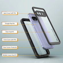Load image into Gallery viewer, Google Pixel 9a Waterproof Case, Punkcase [Extreme Series] Armor Cover W/ Built In Screen Protector [Black]
