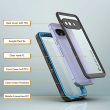 Load image into Gallery viewer, Google Pixel 9a Waterproof Case, Punkcase [Extreme Series] Armor Cover W/ Built In Screen Protector [Light Blue]
