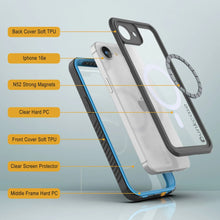 Load image into Gallery viewer, iPhone 16e Waterproof Case, Punkcase [Extreme Mag Series] Armor Cover W/ Built In Screen Protector [Blue]
