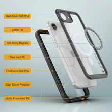 Load image into Gallery viewer, iPhone 16e  Waterproof Case, Punkcase [Extreme Mag Series] Armor Cover W/ Built In Screen Protector [Black]

