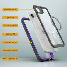 Load image into Gallery viewer, iPhone 16e  Waterproof Case, Punkcase [Extreme Mag Series] Armor Cover W/ Built In Screen Protector [Purple]

