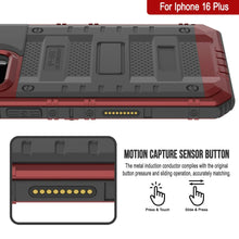 Load image into Gallery viewer, iPhone 16 Plus Metal Extreme 3.0 Series Aluminum Waterproof Case IP68 W/Buillt in Screen Protector &amp; Kickstand [Red]
