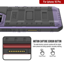 Load image into Gallery viewer, iPhone 16 Pro Metal Extreme 3.0 Series Aluminum Waterproof Case IP68 W/Buillt in Screen Protector &amp; Kickstand [Purple]
