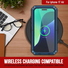 Load image into Gallery viewer, iPhone 17 Air Metal Case, Heavy Duty Military Grade Armor Cover [shock proof] Full Body Hard [Blue]
