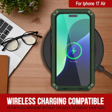 Load image into Gallery viewer, iPhone 17 Air Metal Case, Heavy Duty Military Grade Armor Cover [shock proof] Full Body Hard [Dark Green]
