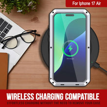 Load image into Gallery viewer, iPhone 17 Air Metal Case, Heavy Duty Military Grade Armor Cover [shock proof] Full Body Hard [White]
