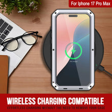 Load image into Gallery viewer, iPhone 17 Pro Max Metal Case, Heavy Duty Military Grade Armor Cover [shock proof] Full Body Hard [White]
