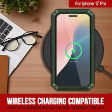 Load image into Gallery viewer, iPhone 17 Pro Metal Case, Heavy Duty Military Grade Armor Cover [shock proof] Full Body Hard [Dark Green]
