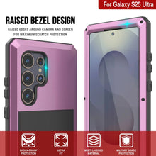 Load image into Gallery viewer, Galaxy S25 Ultra Metal Case, Heavy Duty Military Grade Armor Cover [shock proof] Full Body Hard [Pink]
