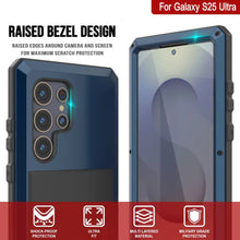 Load image into Gallery viewer, Galaxy S25 Ultra Metal Case, Heavy Duty Military Grade Armor Cover [shock proof] Full Body Hard [Blue]
