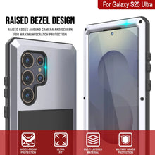 Load image into Gallery viewer, Galaxy S25 Ultra Metal Case, Heavy Duty Military Grade Armor Cover [shock proof] Full Body Hard [White]
