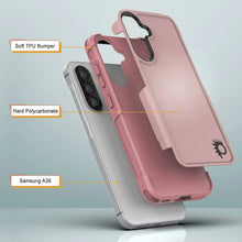 Load image into Gallery viewer, PunkCase Galaxy A36 Case, [Spartan 2.0 Series] Clear Rugged Heavy Duty Cover [Pink]

