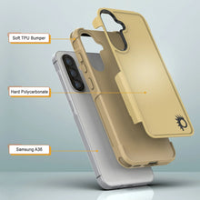 Load image into Gallery viewer, PunkCase Galaxy A36 Case, [Spartan 2.0 Series] Clear Rugged Heavy Duty Cover [Yellow]
