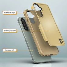 Load image into Gallery viewer, PunkCase Galaxy A56 Case, [Spartan 2.0 Series] Clear Rugged Heavy Duty Cover [Yellow]
