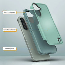 Load image into Gallery viewer, PunkCase Galaxy A56 Case, [Spartan 2.0 Series] Clear Rugged Heavy Duty Cover [Teal]

