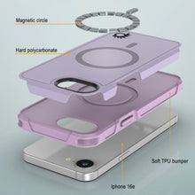 Load image into Gallery viewer, PunkCase iPhone 16e Case, [Spartan 2.0 Series] Clear Rugged Heavy Duty Cover W/Built in Screen Protector [lilac]
