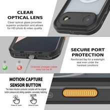 Load image into Gallery viewer, iPhone 17 Air Waterproof IP68 Case, Punkcase [Clear] [StudStar Series] [Slim Fit] [Dirtproof]
