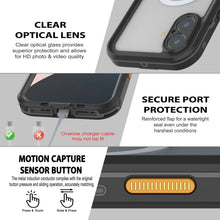 Load image into Gallery viewer, iPhone 17 Waterproof IP68 Case, Punkcase [Purple] [StudStar Series] [Slim Fit] [Dirtproof]
