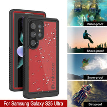Load image into Gallery viewer, Galaxy S25 Ultra Waterproof Case PunkCase StudStar Red Thin 6.6ft Underwater IP68 Shock/Snow Proof
