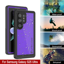 Load image into Gallery viewer, Galaxy S25 Ultra Waterproof Case PunkCase StudStar Purple Thin 6.6ft Underwater IP68 Shock/Snow Proof
