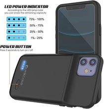 Load image into Gallery viewer, iPhone 11 Battery Case, PunkJuice 5000mAH Fast Charging Power Bank W/ Screen Protector | [Black]

