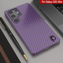 Load image into Gallery viewer, Punkcase Galaxy S25 Ultra Carbon Fiber Case [AramidShield Series] Ultra Slim &amp; Light Kevlar [Purple]
