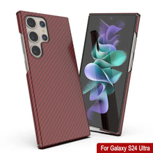 Load image into Gallery viewer, Galaxy S24 Ultra Case, Punkcase CarbonShield, Heavy Duty &amp; Ultra Thin Cover [shockproof][non slip] [Red]
