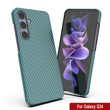 Load image into Gallery viewer, Galaxy S24 Case, Punkcase CarbonShield, Heavy Duty &amp; Ultra Thin Cover [shockproof][non slip] [Teal]
