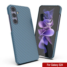 Load image into Gallery viewer, Galaxy S24 Case, Punkcase CarbonShield, Heavy Duty &amp; Ultra Thin Cover [shockproof][non slip] [Light Blue]
