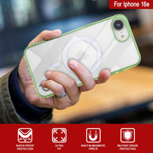 Load image into Gallery viewer, Punkcase iPhone 16e Magnetic Wireless Charging Case [ClearMag Series][Green]
