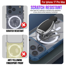 Load image into Gallery viewer, Punkcase iPhone 17 Pro Max Magnetic Wireless Charging Case [ClearMag Series][Navy]
