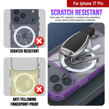 Load image into Gallery viewer, Punkcase iPhone 17 Pro Magnetic Wireless Charging Case [ClearMag Series][Purple]
