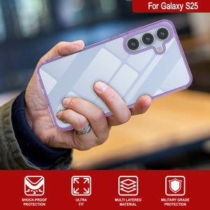 Galaxy S25 Case [Clear Acrylic Series] [Non-Slip] For Galaxy S25 [Purple]