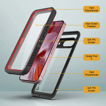 Load image into Gallery viewer, Google Pixel 9  Waterproof Case, Punkcase [Extreme Series] Armor Cover W/ Built In Screen Protector [Red]
