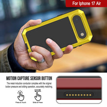 Load image into Gallery viewer, iPhone 17 Air Metal Case, Heavy Duty Military Grade Armor Cover [shock proof] Full Body Hard [Yellow]
