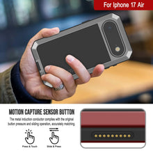 Load image into Gallery viewer, iPhone 17 Air Metal Case, Heavy Duty Military Grade Armor Cover [shock proof] Full Body Hard [Silver]
