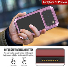 Load image into Gallery viewer, iPhone 17 Pro Max Metal Case, Heavy Duty Military Grade Armor Cover [shock proof] Full Body Hard [Pink]
