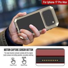 Load image into Gallery viewer, iPhone 17 Pro Max Metal Case, Heavy Duty Military Grade Armor Cover [shock proof] Full Body Hard [Gold]
