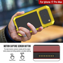 Load image into Gallery viewer, iPhone 17 Pro Max Metal Case, Heavy Duty Military Grade Armor Cover [shock proof] Full Body Hard [Yellow]
