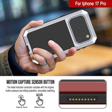 Load image into Gallery viewer, iPhone 17 Pro Metal Case, Heavy Duty Military Grade Armor Cover [shock proof] Full Body Hard [White]
